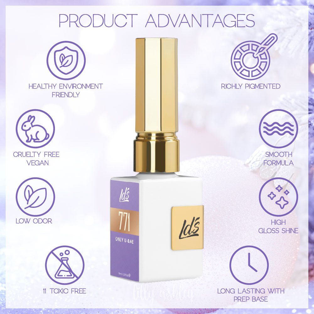 LDS Color Craze Gel Nail Polish - 867 Cranberry - 0.5oz - DTK Nail Supply