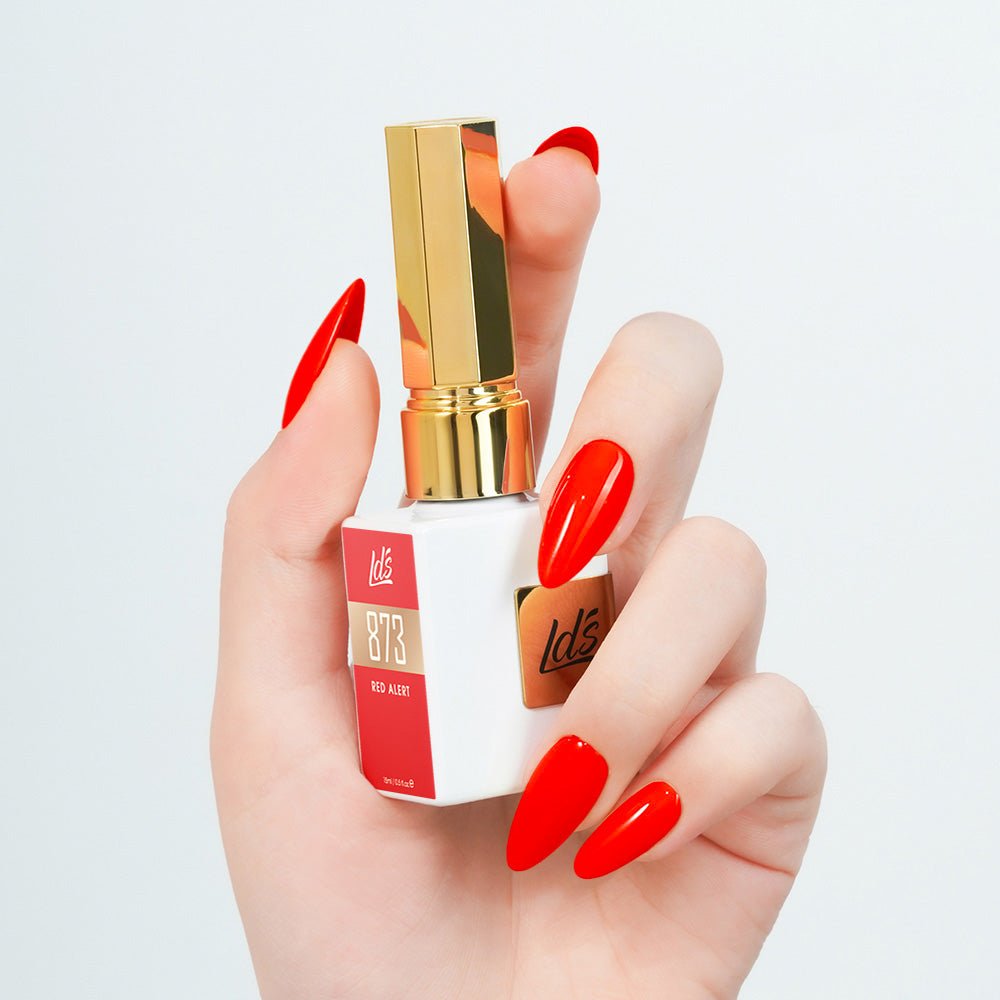 LDS Color Craze Gel Nail Polish - 873 Red Alert - 0.5oz - DTK Nail Supply