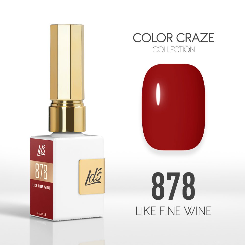 LDS Color Craze Gel Nail Polish - 878 Like Fine Wine - 0.5oz - DTK Nail Supply