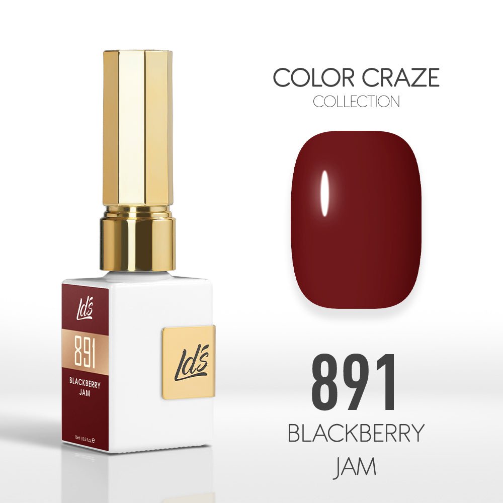 LDS Color Craze Gel Nail Polish - 891 Blackberry Jam - 0.5oz - DTK Nail Supply