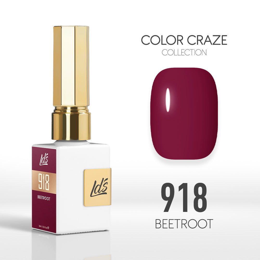 LDS Color Craze Gel Nail Polish - 918 Beetroot - 0.5oz - DTK Nail Supply