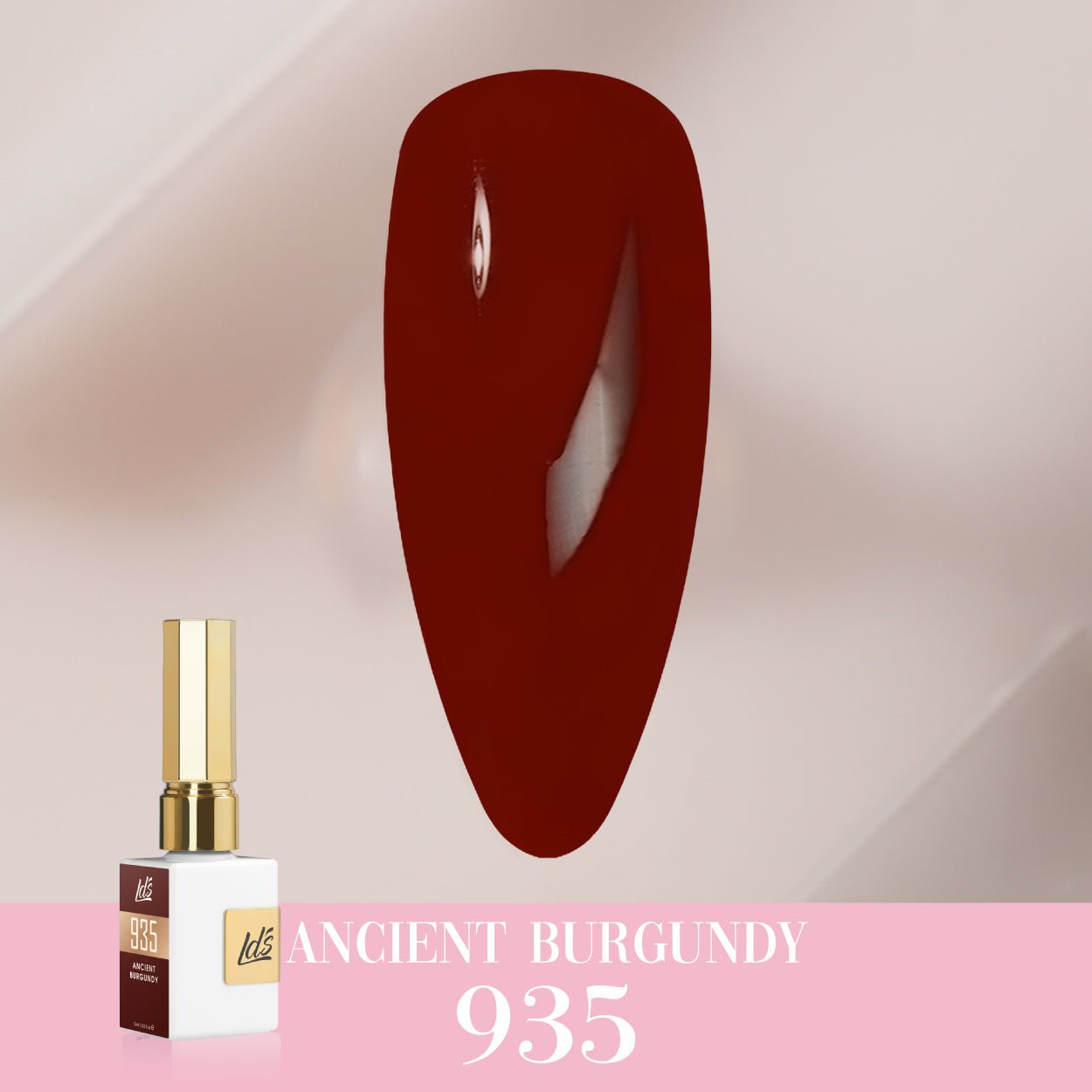 LDS Color Craze Gel Nail Polish - 935 Ancient Burgundy - 0.5oz - DTK Nail Supply