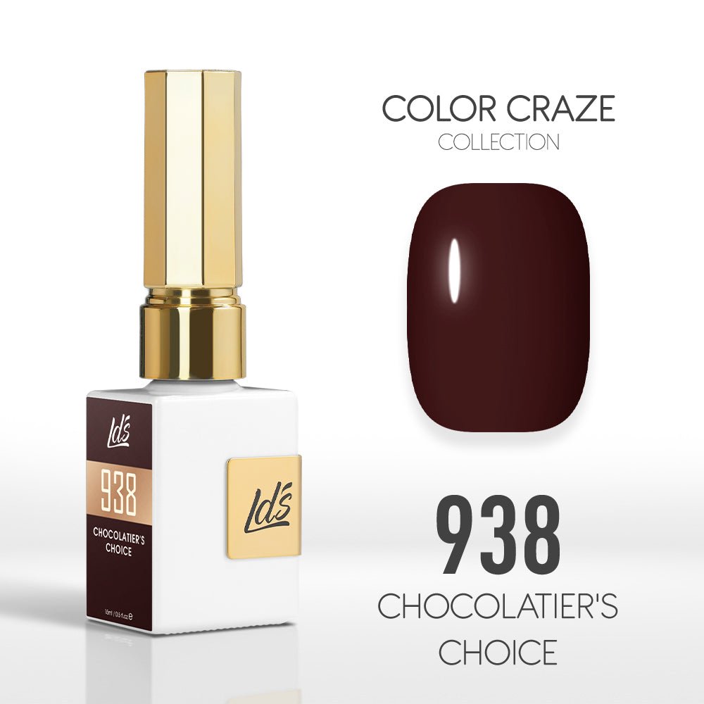 LDS Color Craze Gel Nail Polish - 938 Chocolatier's Choice - 0.5oz - DTK Nail Supply