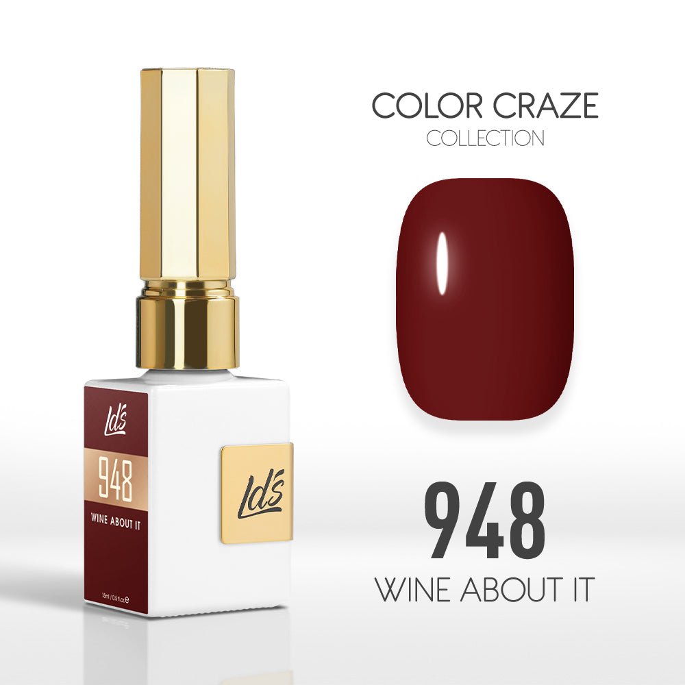LDS Color Craze Gel Nail Polish - 948 Wine About It - 0.5oz - DTK Nail Supply