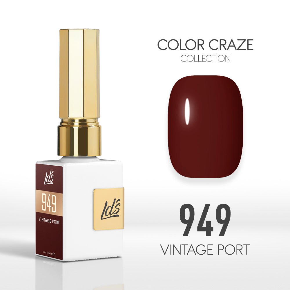LDS Color Craze Gel Nail Polish - 949 Vintage Port - 0.5oz - DTK Nail Supply