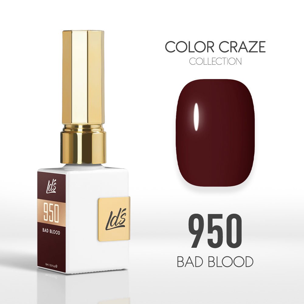LDS Color Craze Gel Nail Polish - 950 Bad Blood - 0.5oz - DTK Nail Supply