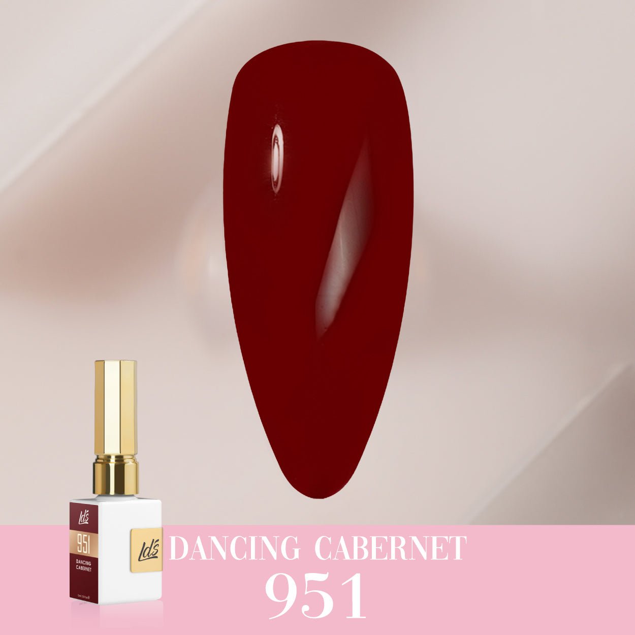 LDS Color Craze Gel Nail Polish - 951 Dancing Cabernet - 0.5oz - DTK Nail Supply