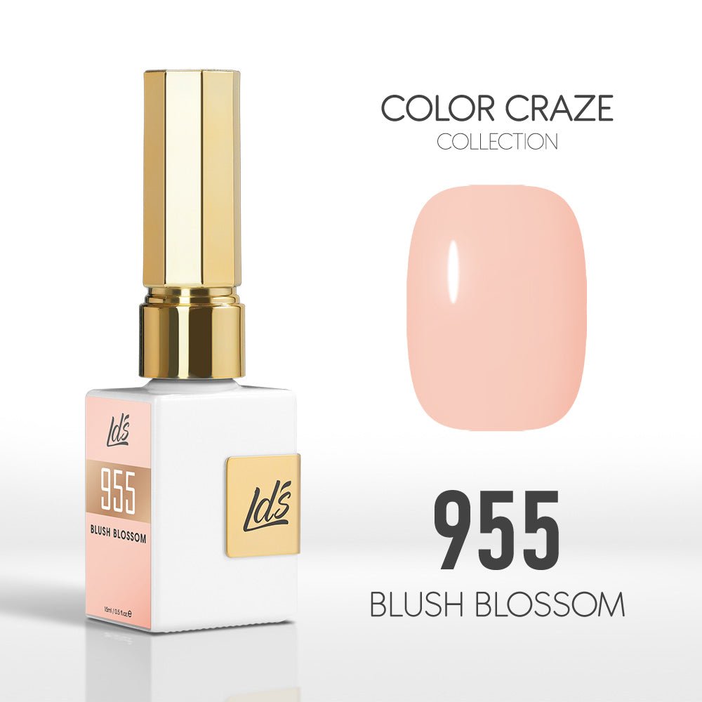 LDS Color Craze Gel Nail Polish - 955 Blush Blossom - 0.5oz - DTK Nail Supply