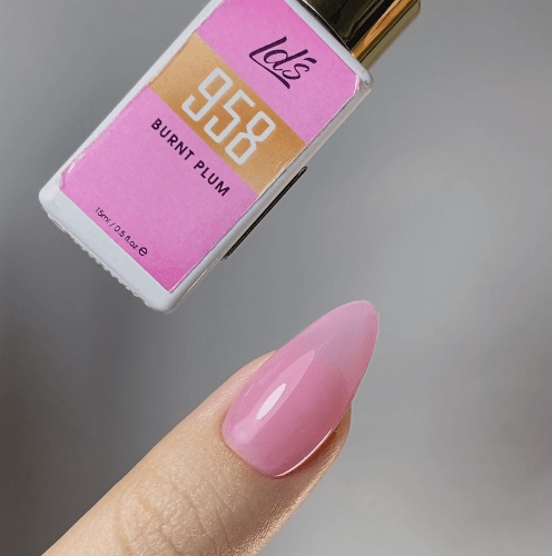 LDS Color Craze Gel Nail Polish - 958 Burnt Plum - 0.5oz - DTK Nail Supply