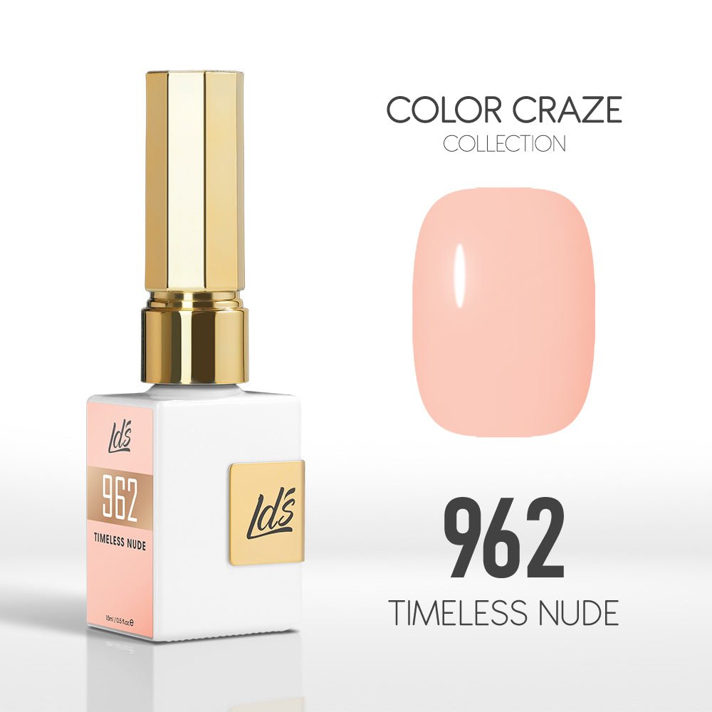 LDS Color Craze Gel Nail Polish - 962 Timeless Nude - 0.5oz - DTK Nail Supply