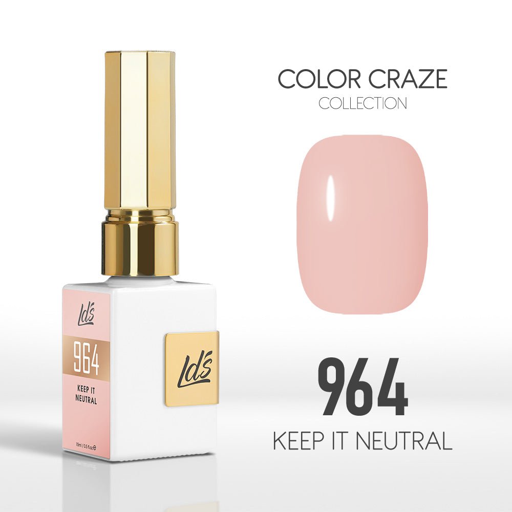 LDS Color Craze Gel Nail Polish - 964 Keep It Neutral - 0.5oz - DTK Nail Supply