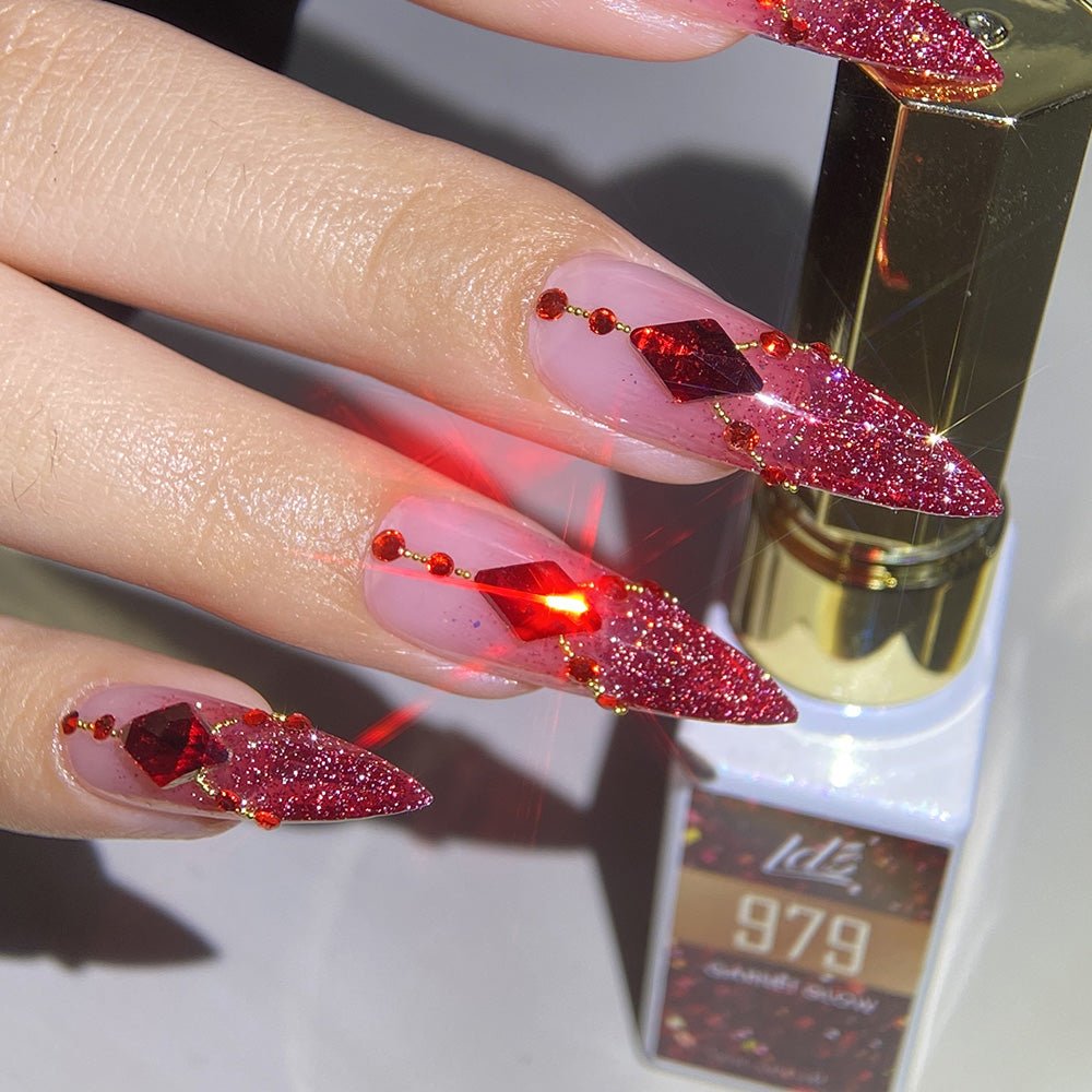 LDS Color Craze Gel Nail Polish - 979 Garnet Glow - 0.5oz - DTK Nail Supply