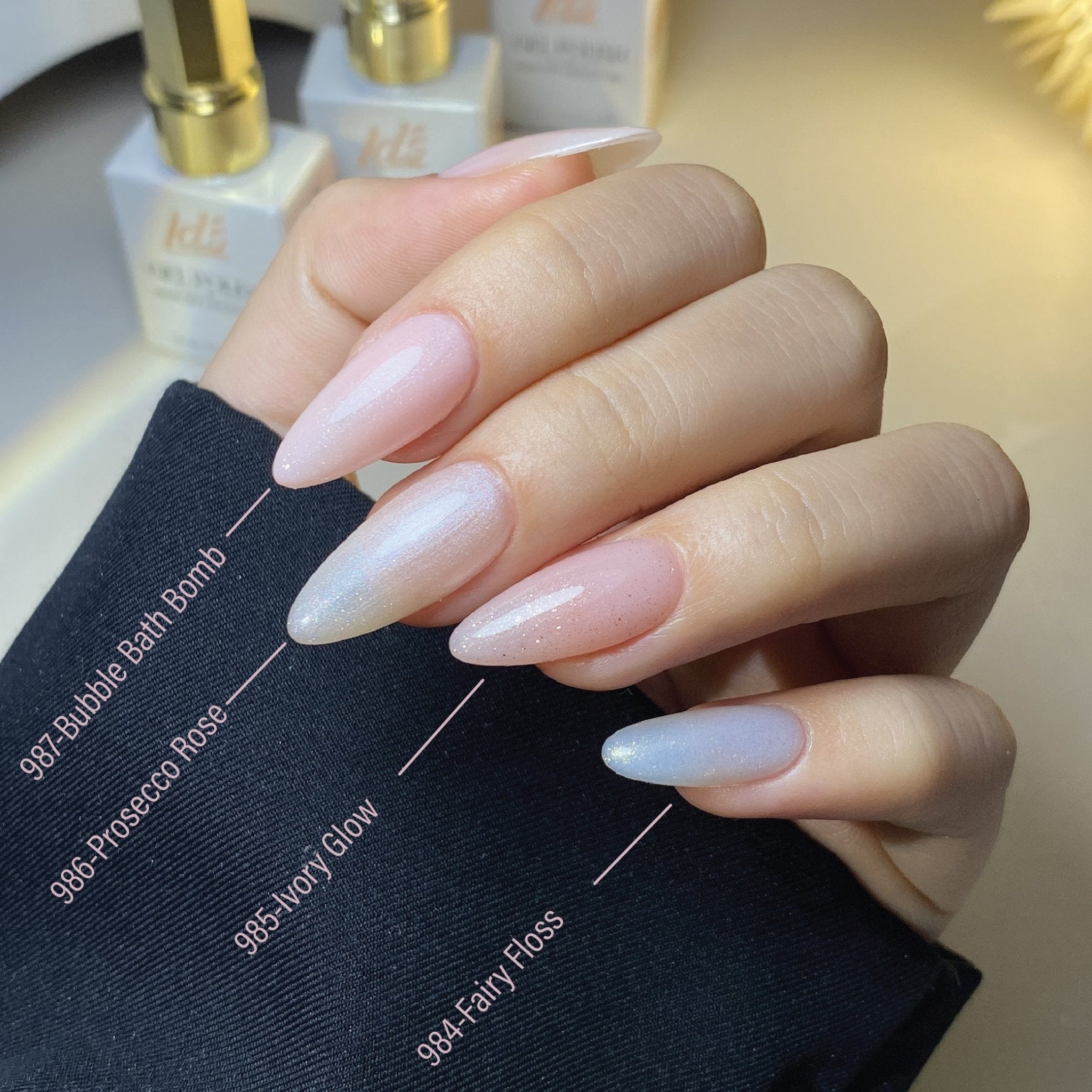 LDS Color Craze Gel Nail Polish - 985 Ivory Glow - 0.5oz - DTK Nail Supply