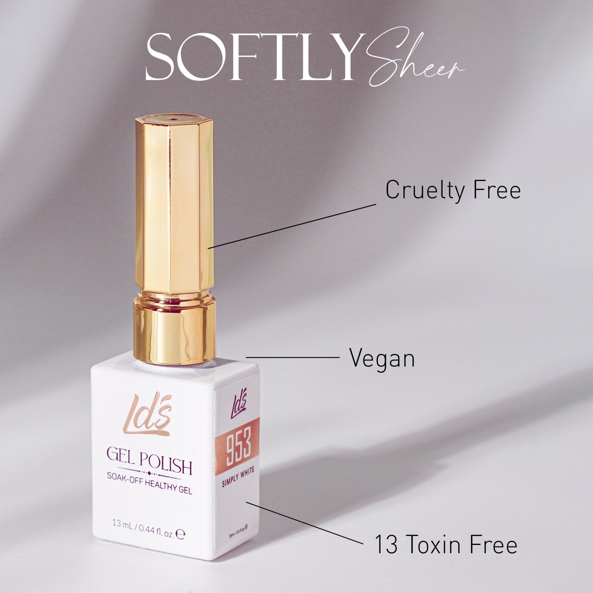 LDS Color Craze Gel Nail Polish - Set 12 Colors - Softly Sheer Collection (no sample display) - DTK Nail Supply