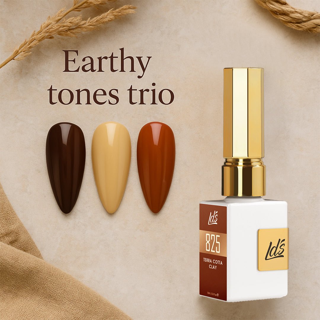 LDS Color Craze Gel Nail Polish - Set 3 Colors - Coffee Toffee Set - DTK Nail Supply