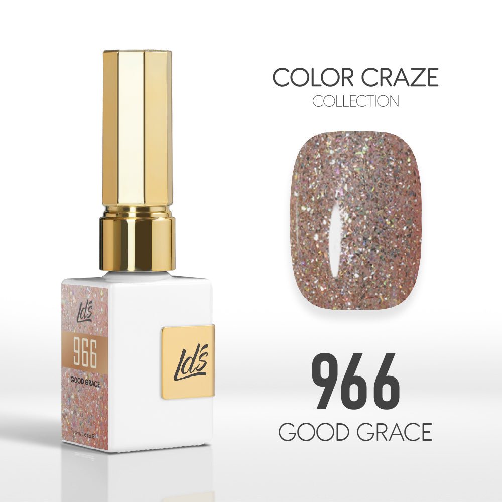 LDS Color Craze Gel Nail Polish - Set 36 Colors - Popular Glitter Collection - DTK Nail Supply