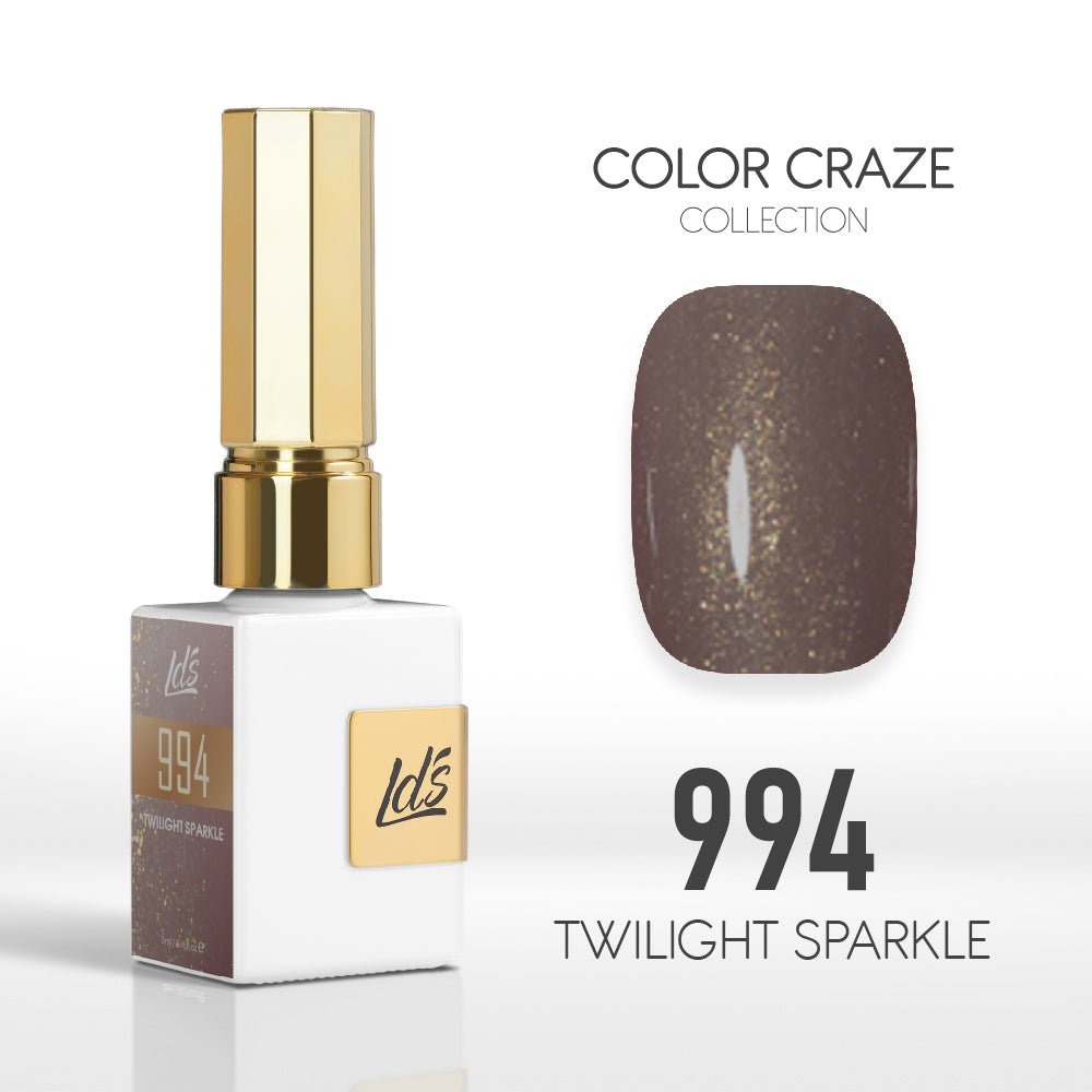 LDS Color Craze Gel Nail Polish - Set 36 Colors - Popular Glitter Collection - DTK Nail Supply