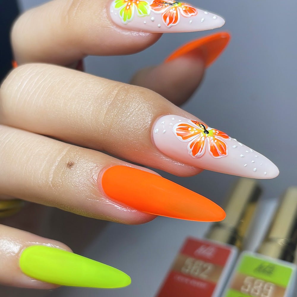LDS Color Craze Gel Polish 562 Lava Burst — Orange 0.5oz - DTK Nail Supply