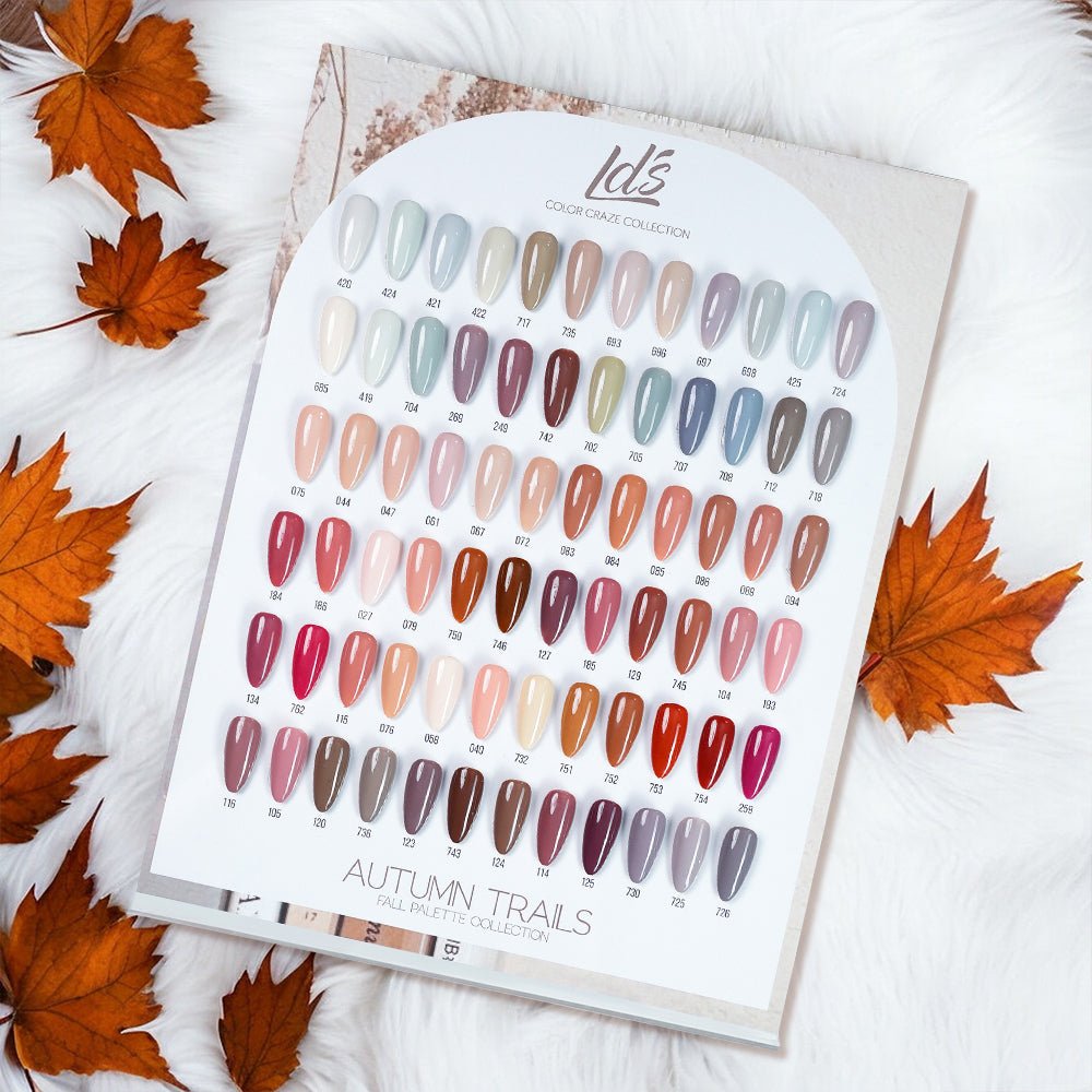 LDS Color Craze Set of 72 Gel Polish (0.5oz) - Fall 1 - Autumn Trails Collection - DTK Nail Supply
