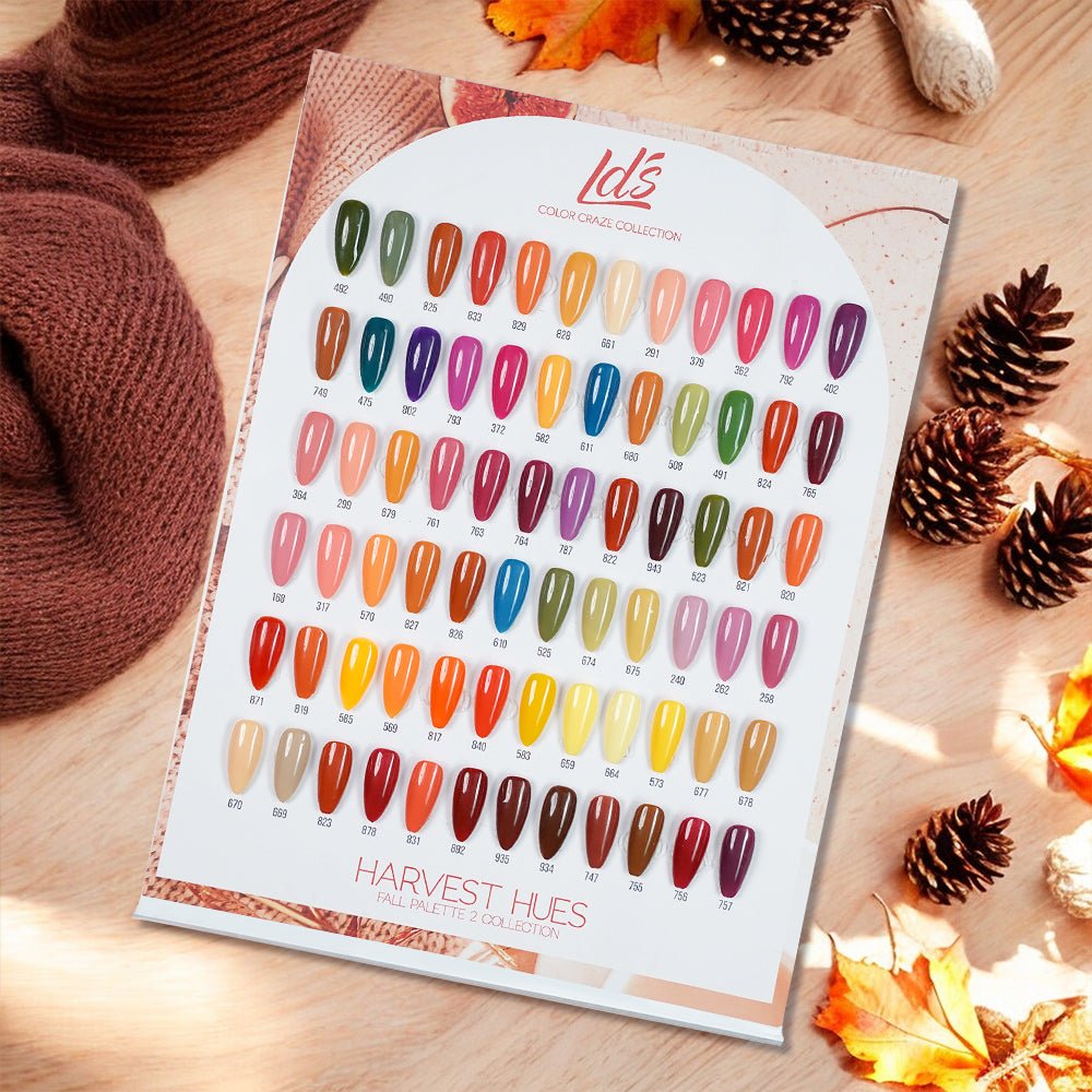 LDS Color Craze Set of 72 Gel Polish (0.5oz) - Fall 2 - Harvest Hues Collection - DTK Nail Supply