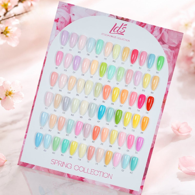 LDS Color Craze Set of 72 Gel Polish (0.5oz) - Spring Collection - DTK Nail Supply
