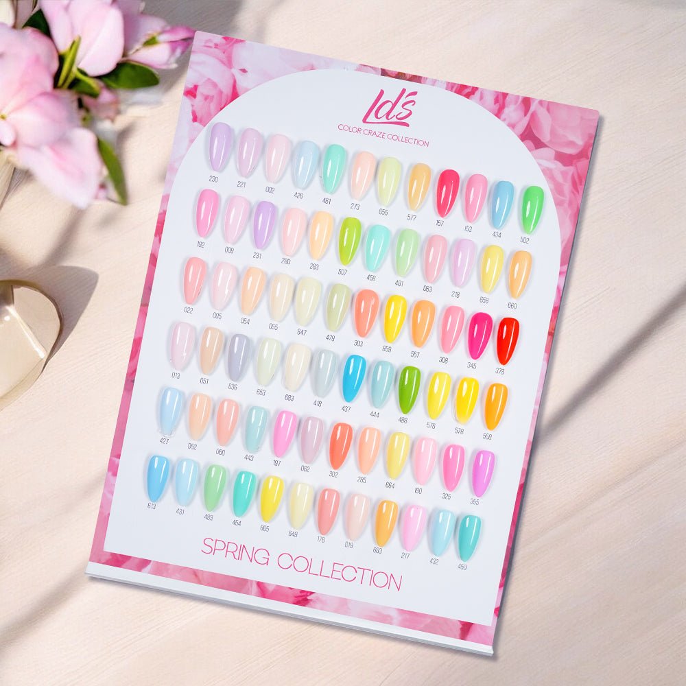LDS Color Craze Set of 72 Gel Polish (0.5oz) - Spring Collection - DTK Nail Supply