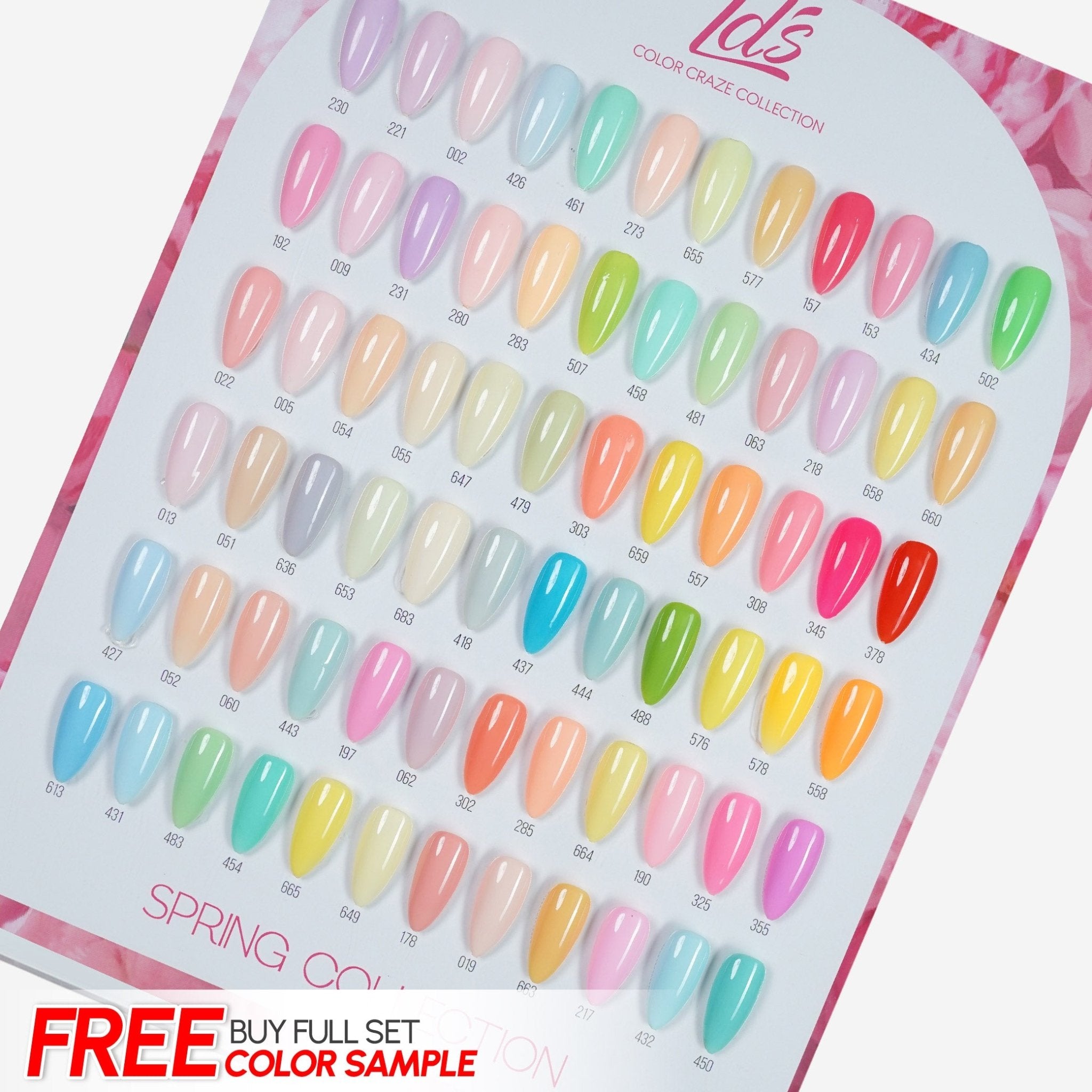 LDS Color Craze Set of 72 Gel Polish (0.5oz) - Spring Collection - DTK Nail Supply