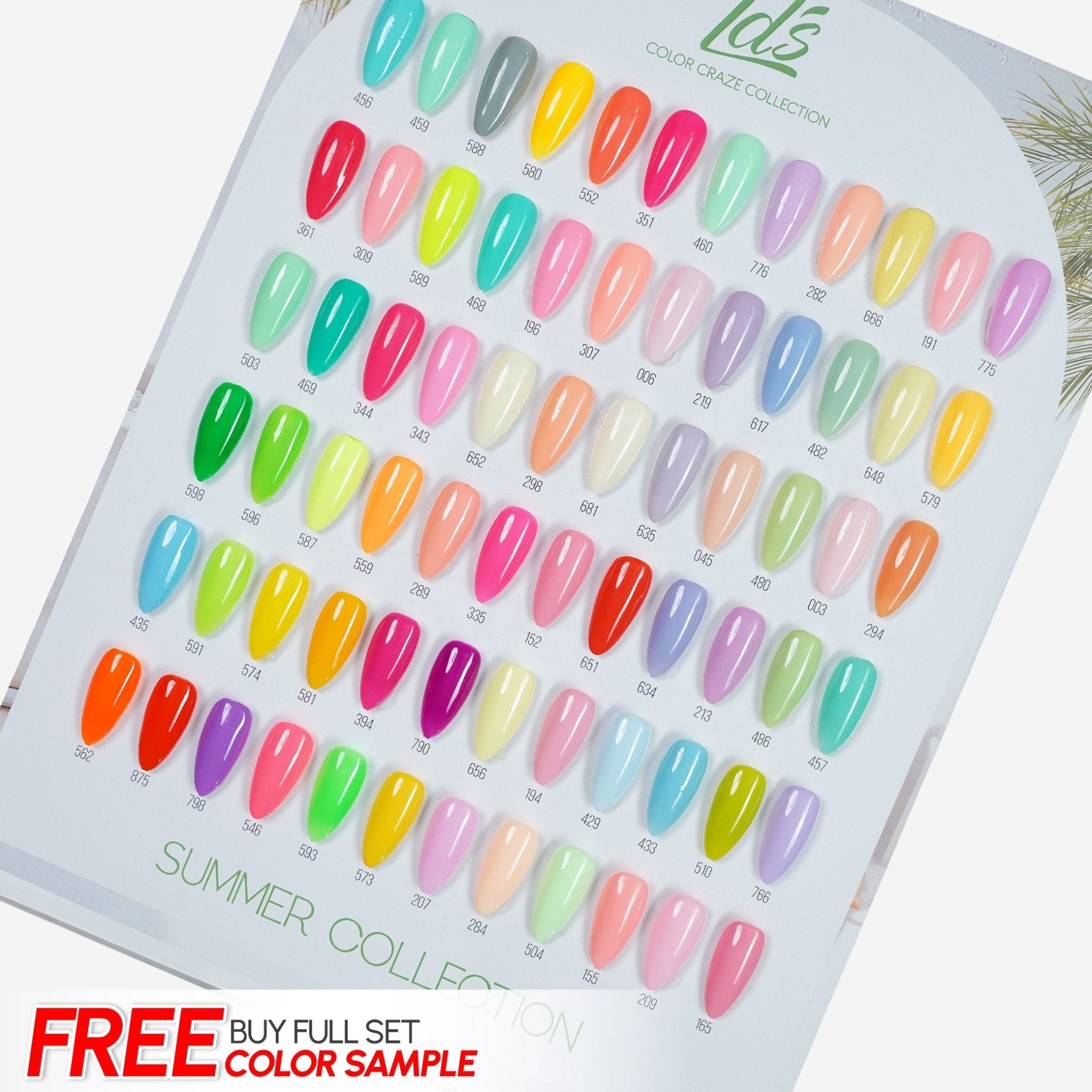 LDS Color Craze Set of 72 Gel Polish (0.5oz) - Summer Collection - DTK Nail Supply
