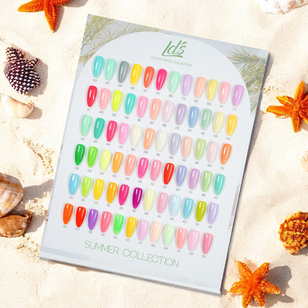 LDS Color Craze Set of 72 Gel Polish (0.5oz) - Summer Collection - DTK Nail Supply