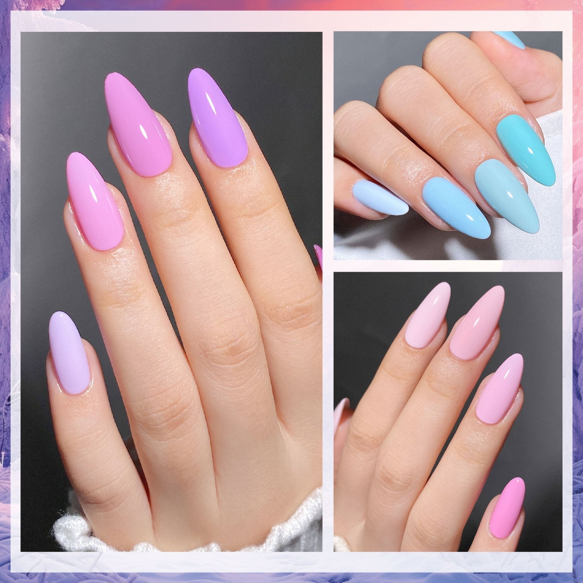 LDS Color Craze Set of 72 Gel Polish (0.5oz) - Winter 2 - Frosted Fairytale Collection - DTK Nail Supply