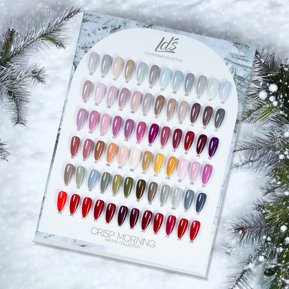 LDS Color Craze Set of 72 Gel Polish (0.5oz) - Winter - Crisp Morning Collection - DTK Nail Supply