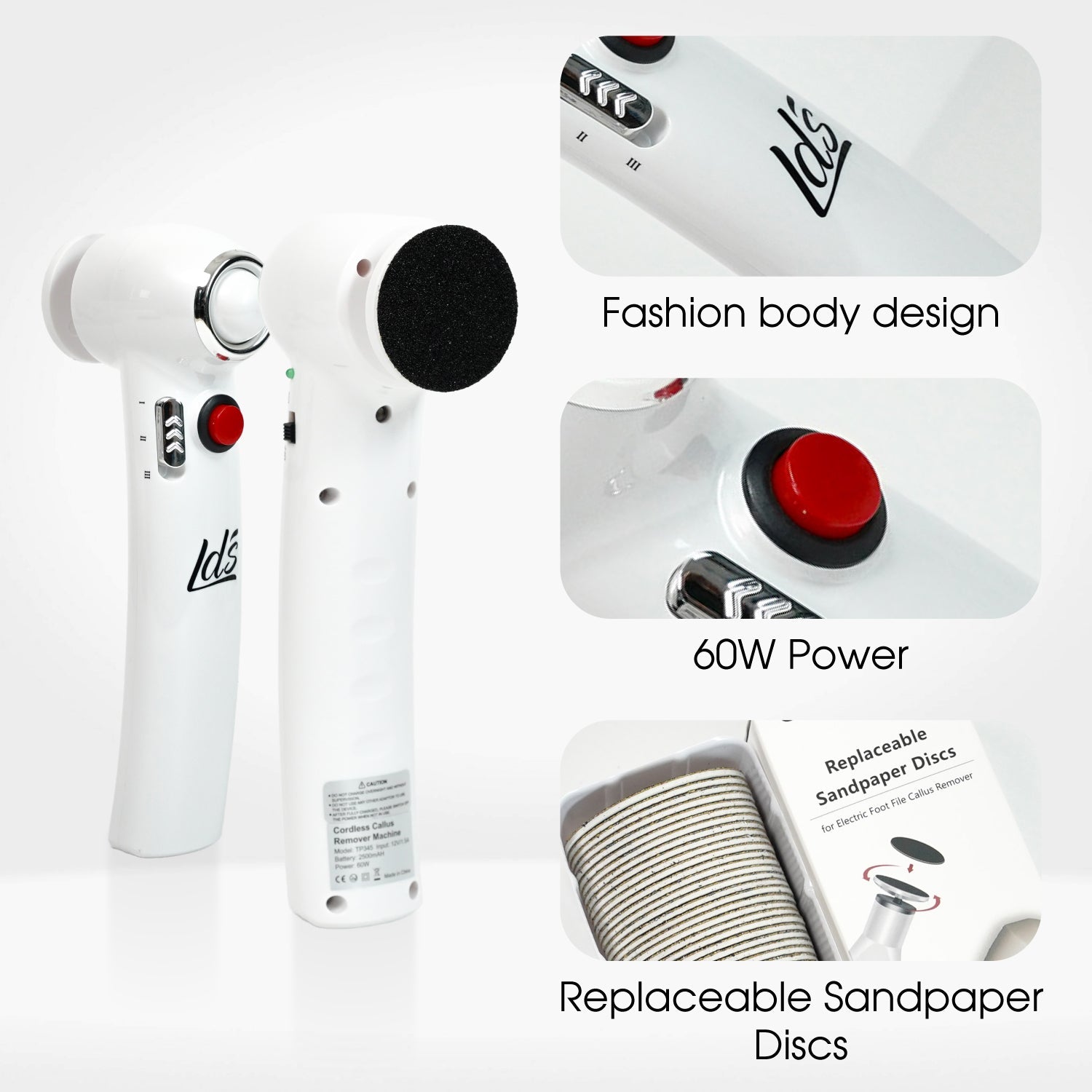 LDS Cordless Callus Remover Machine - DTK Nail Supply