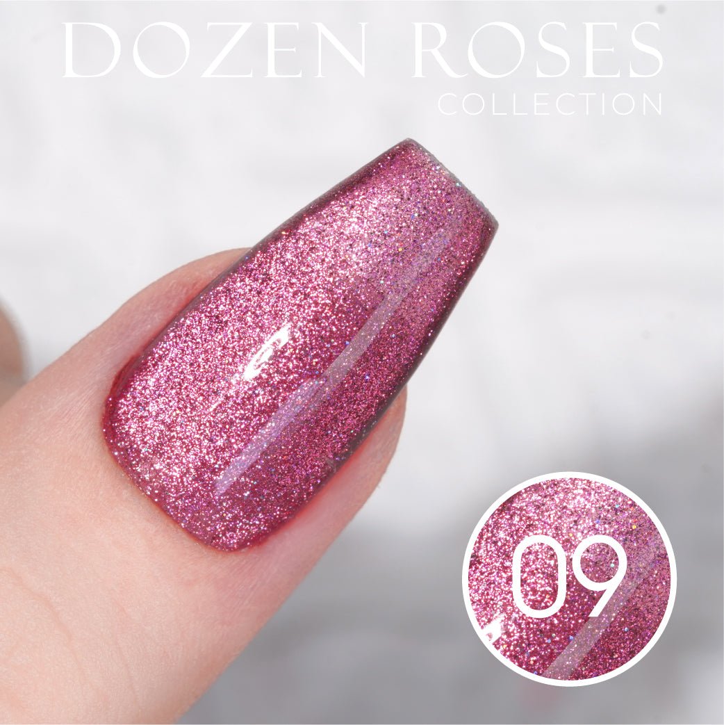 LDS DR 12 Colors - Gel Polish 0.5 oz - Dozen Roses Collection - DTK Nail Supply