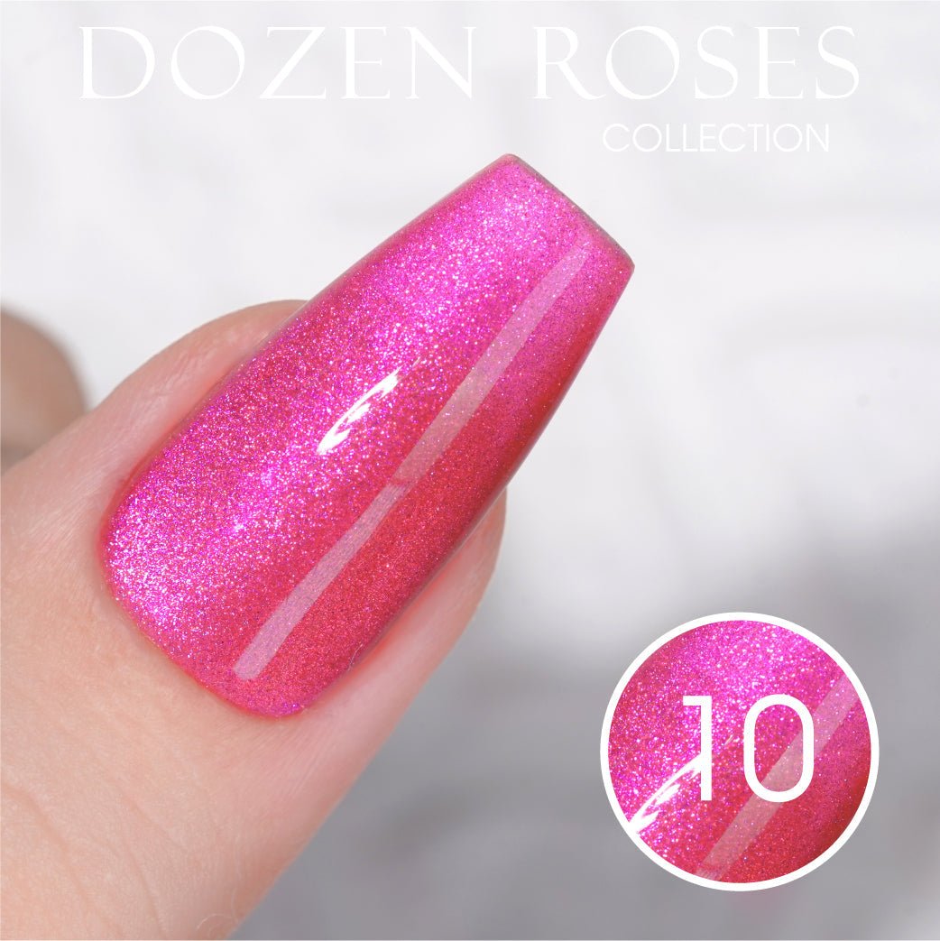 LDS DR 12 Colors - Gel Polish 0.5 oz - Dozen Roses Collection V2 - DTK Nail Supply