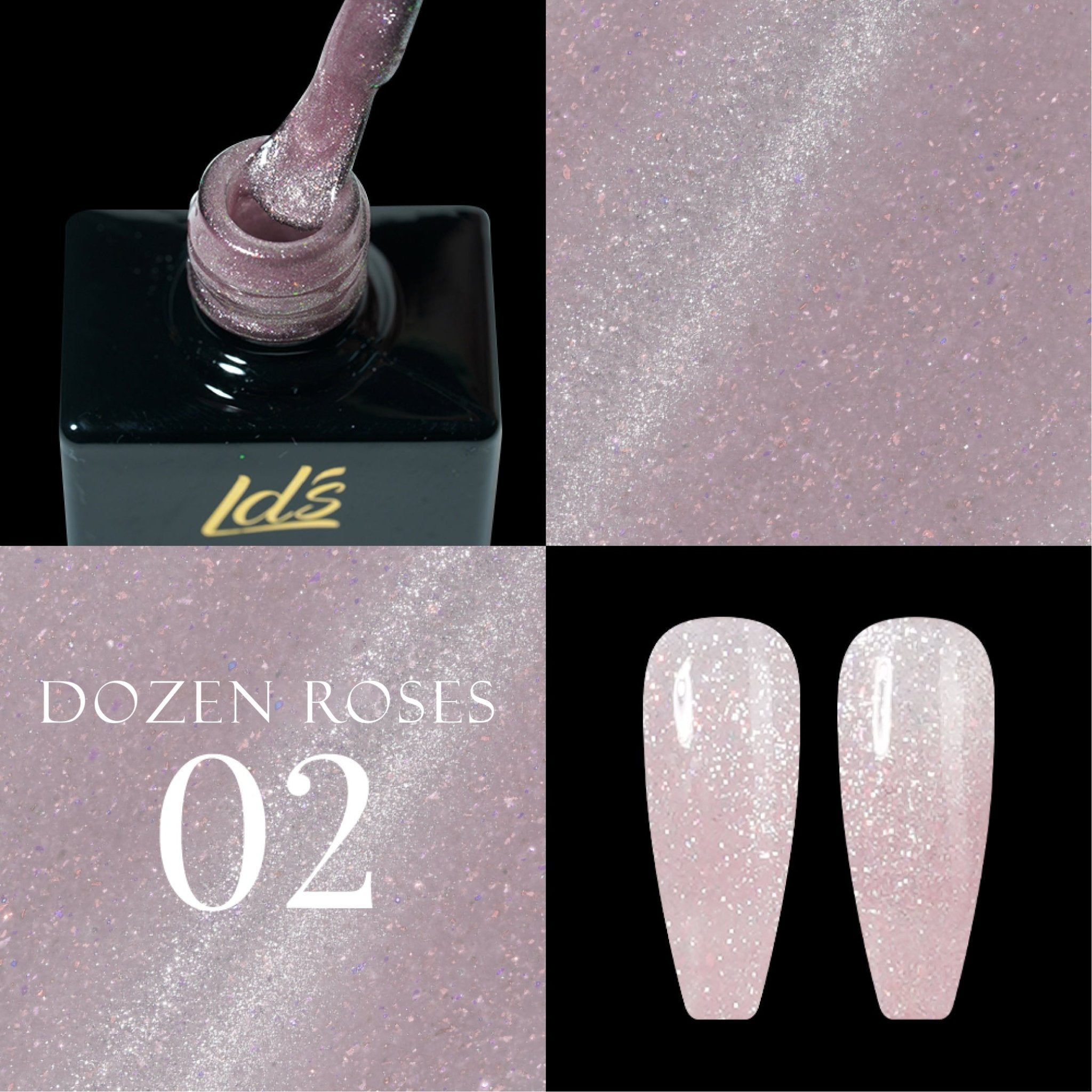 LDS DR02 - Gel Polish 0.5 oz - Dozen Roses Collection - DTK Nail Supply