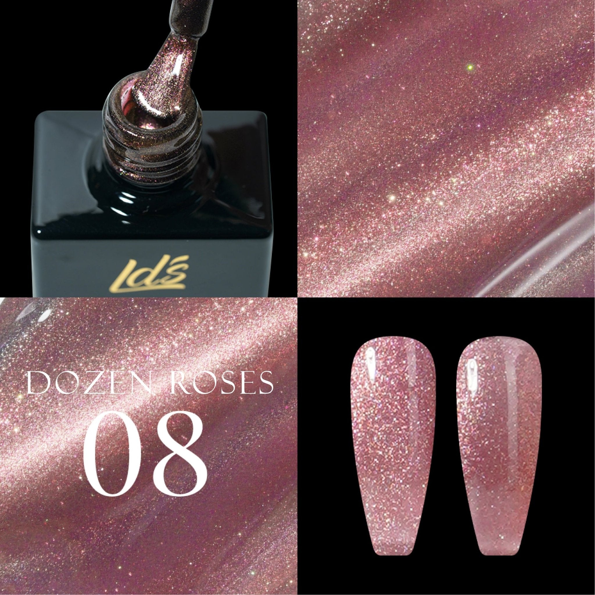 LDS DR08 - Gel Polish 0.5 oz - Dozen Roses Collection - DTK Nail Supply