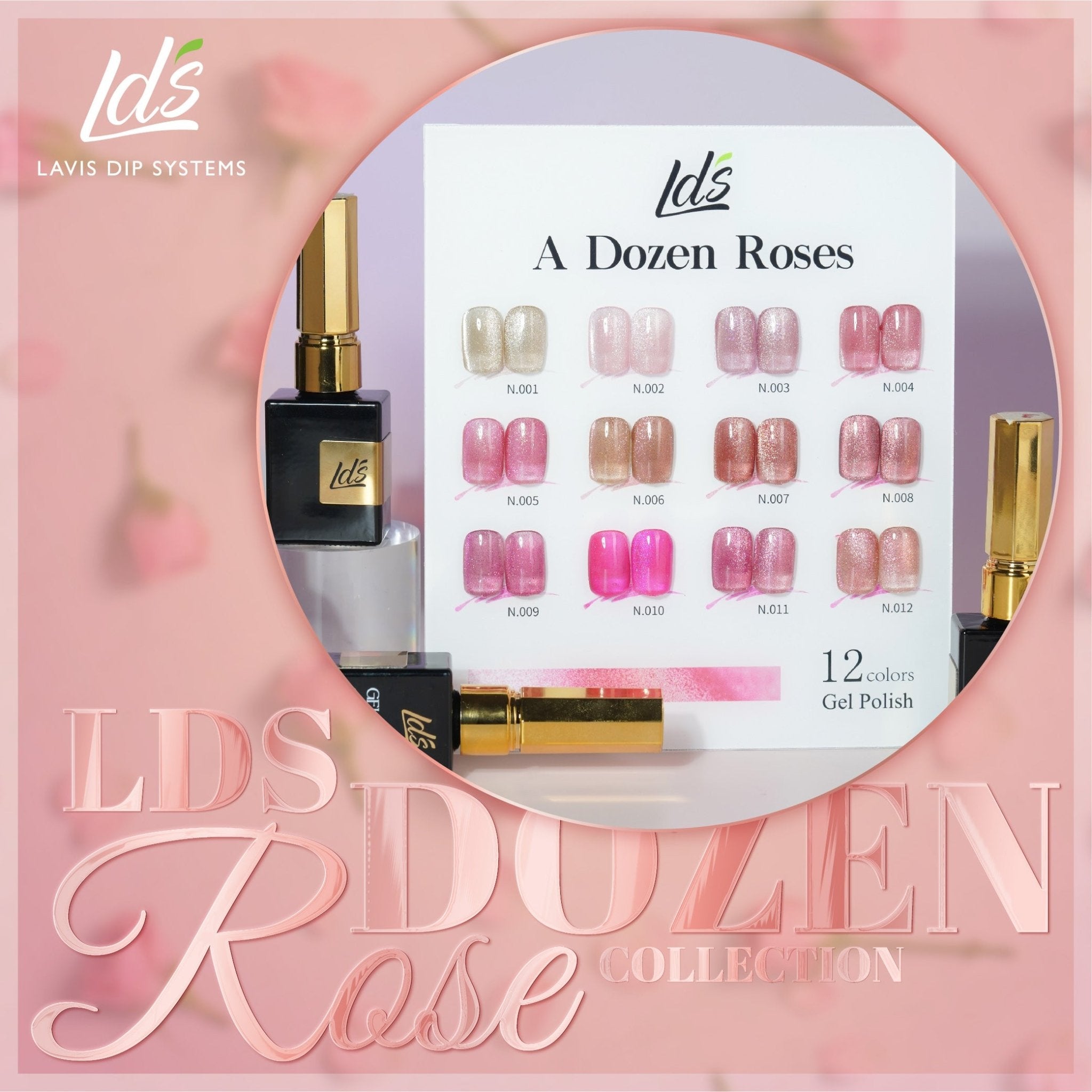 LDS DR08 - Gel Polish 0.5 oz - Dozen Roses Collection - DTK Nail Supply