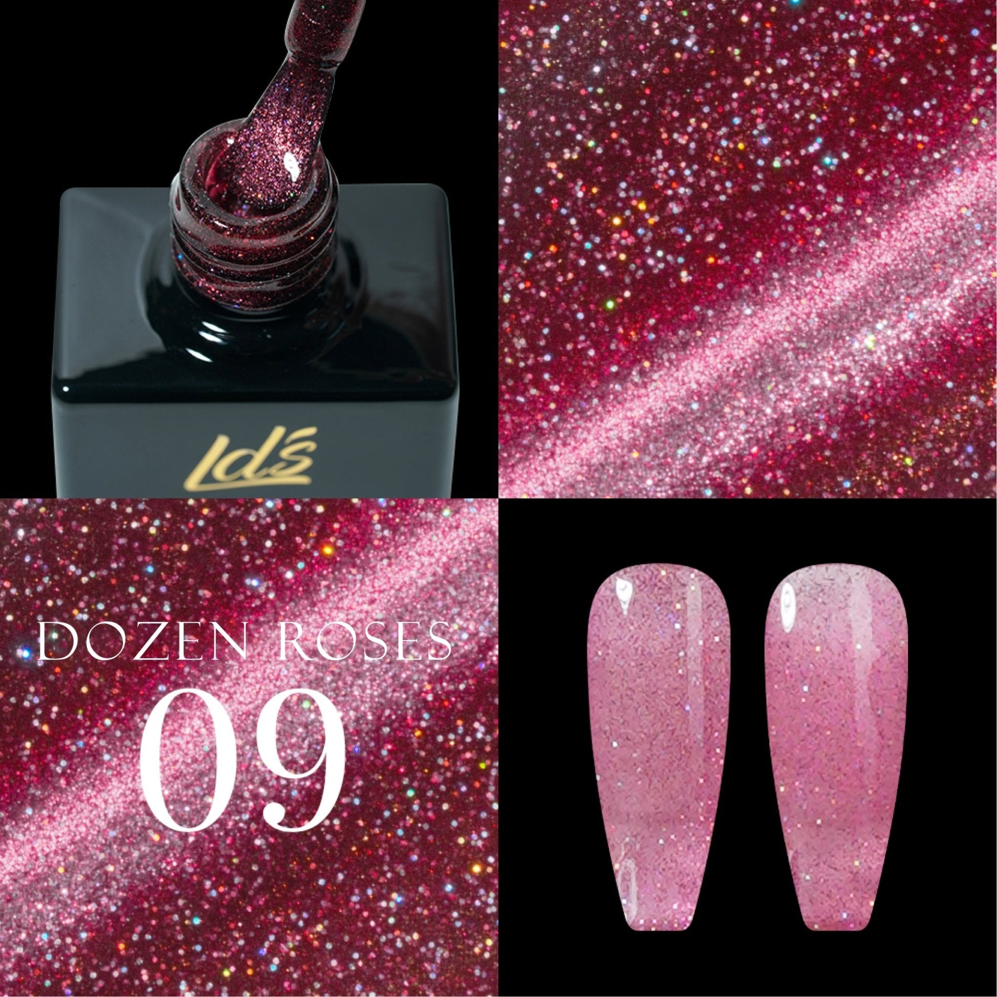 LDS DR09 - Gel Polish 0.5 oz - Dozen Roses Collection - DTK Nail Supply