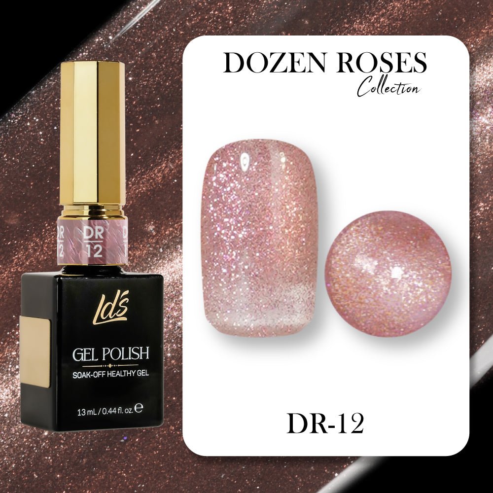 LDS DR12 - Gel Polish 0.5 oz - Dozen Roses Collection - DTK Nail Supply
