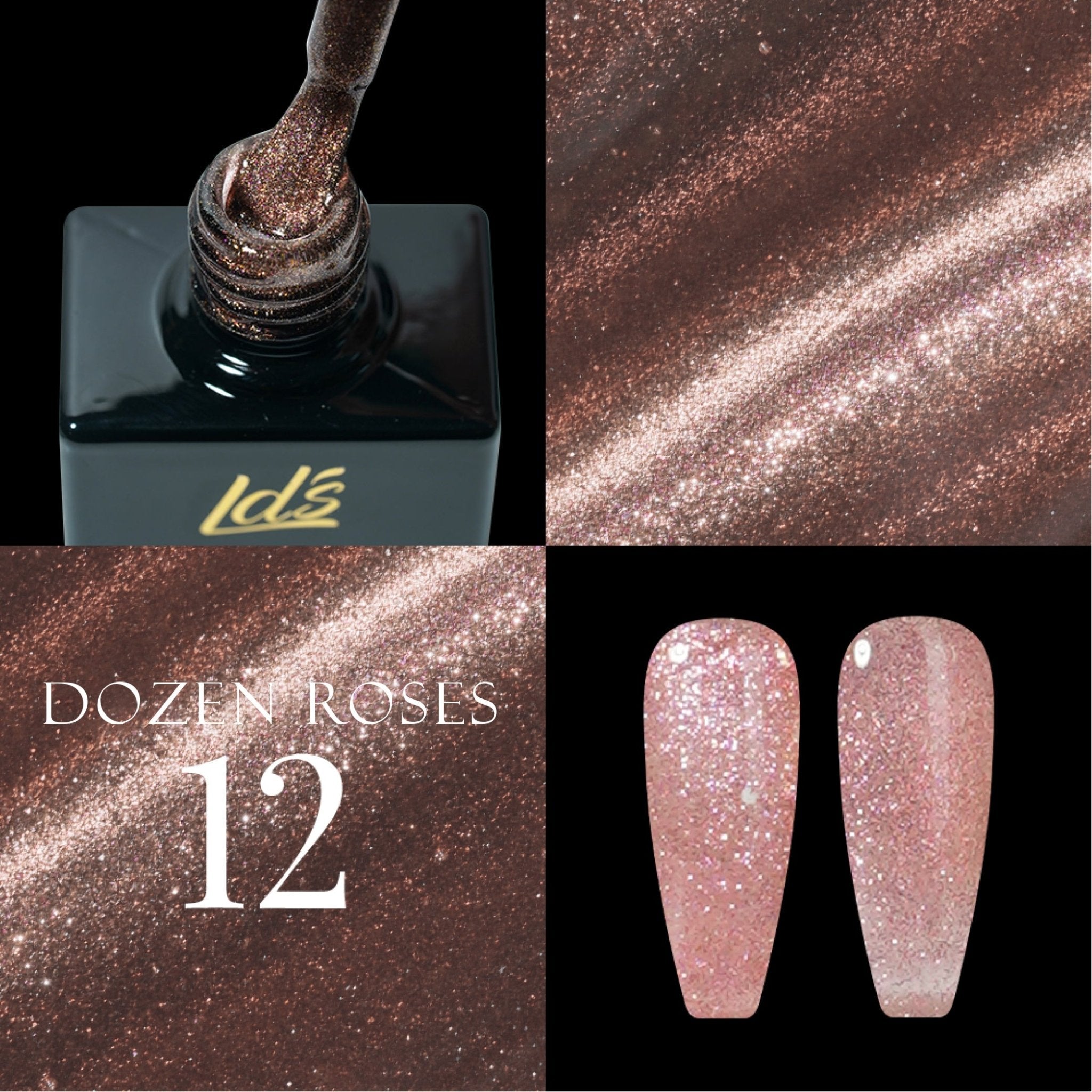 LDS DR12 - Gel Polish 0.5 oz - Dozen Roses Collection - DTK Nail Supply