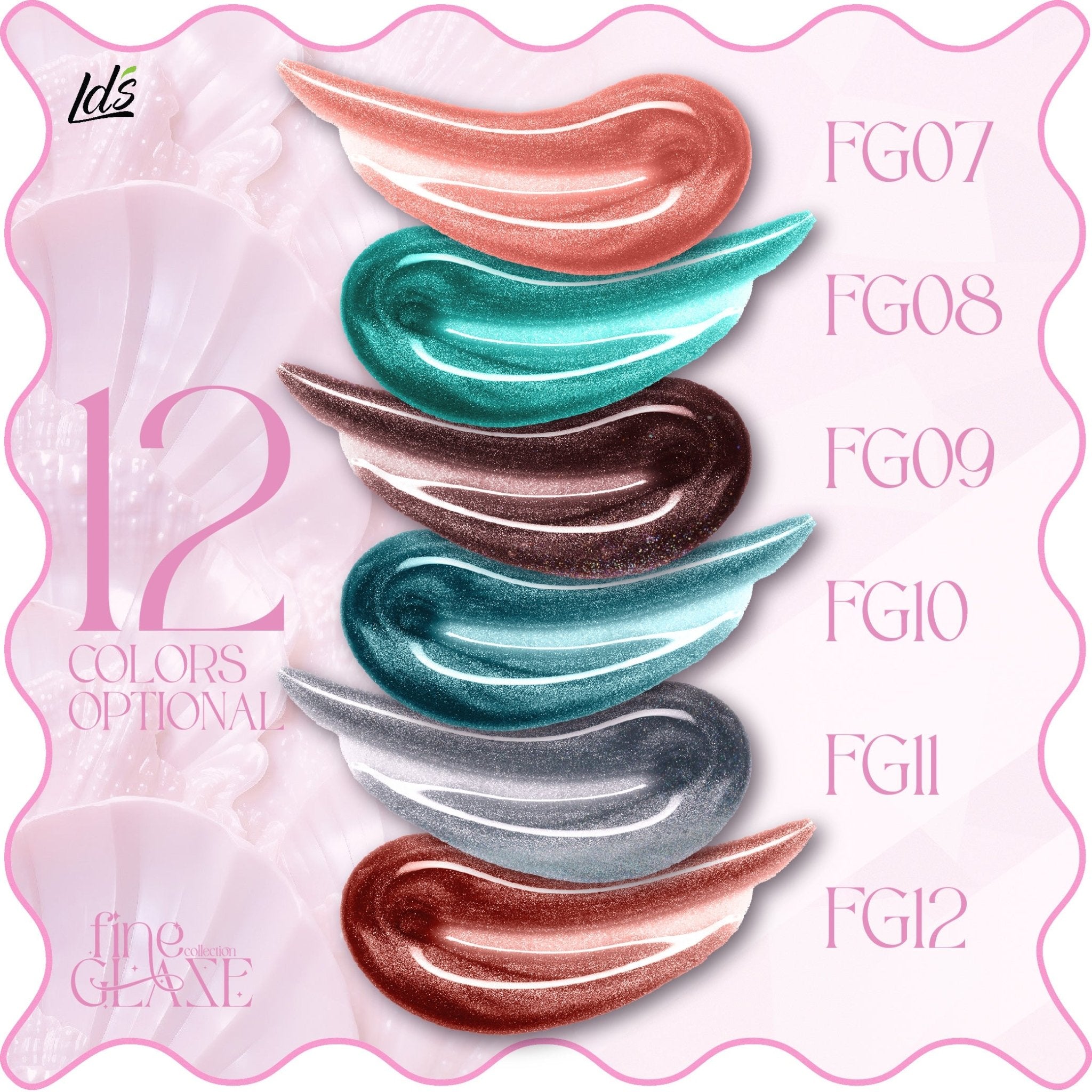 LDS FG03 - Fine Glaze Cat Eye Gel Collection - DTK Nail Supply