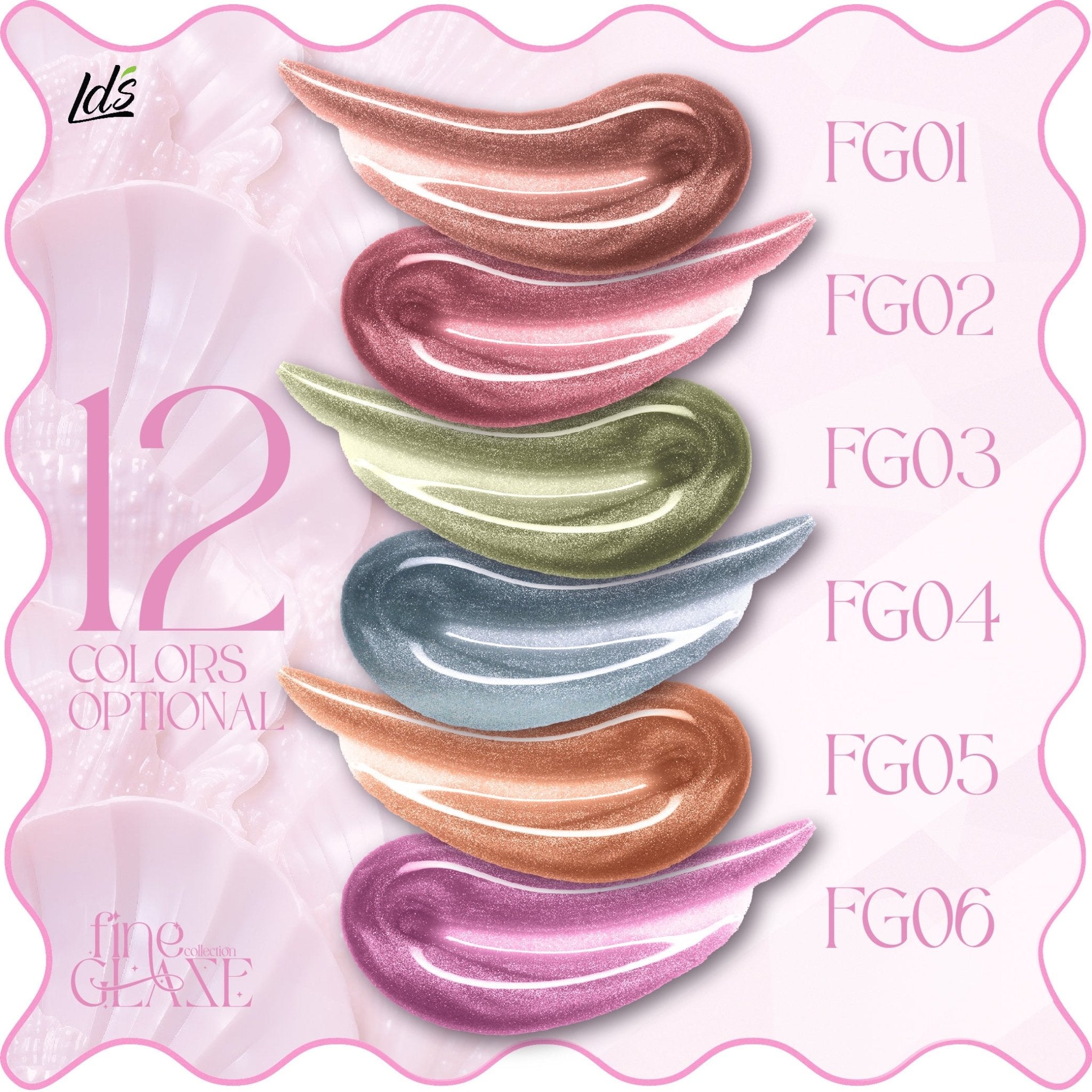 LDS FG06 - Fine Glaze Cat Eye Gel Collection - DTK Nail Supply