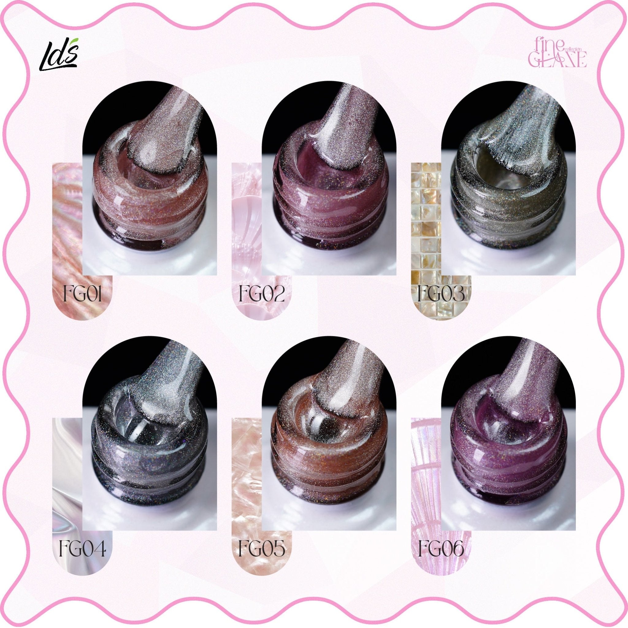 LDS FG06 - Fine Glaze Cat Eye Gel Collection - DTK Nail Supply