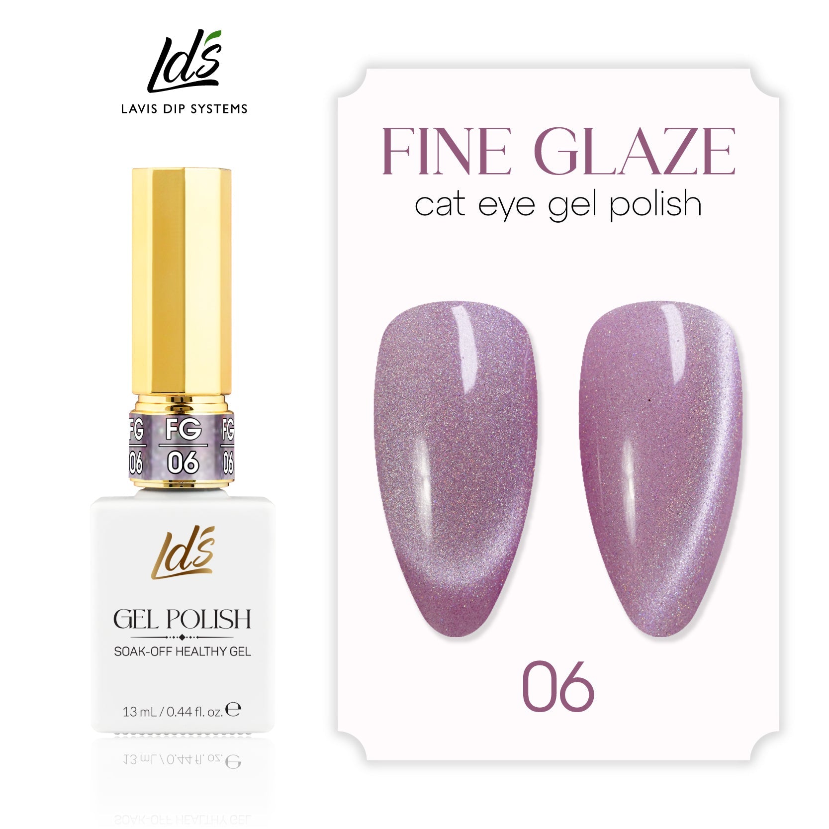 LDS FG06 - Fine Glaze Cat Eye Gel Collection - DTK Nail Supply