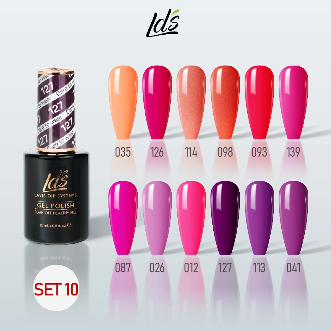 LDS Gel Color Set 10 (12 Colors) | Complete Nude & Everyday Salon Gel Collection - DTK Nail Supply