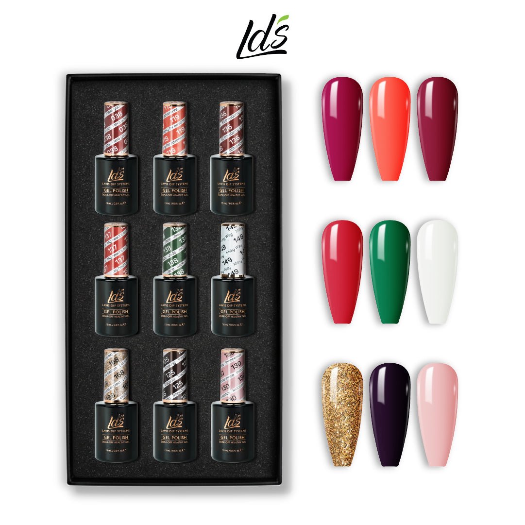 LDS Gel Color Set 2 (9 Colors) | Elegant Neutral & Chic Gel Polish Collection - DTK Nail Supply