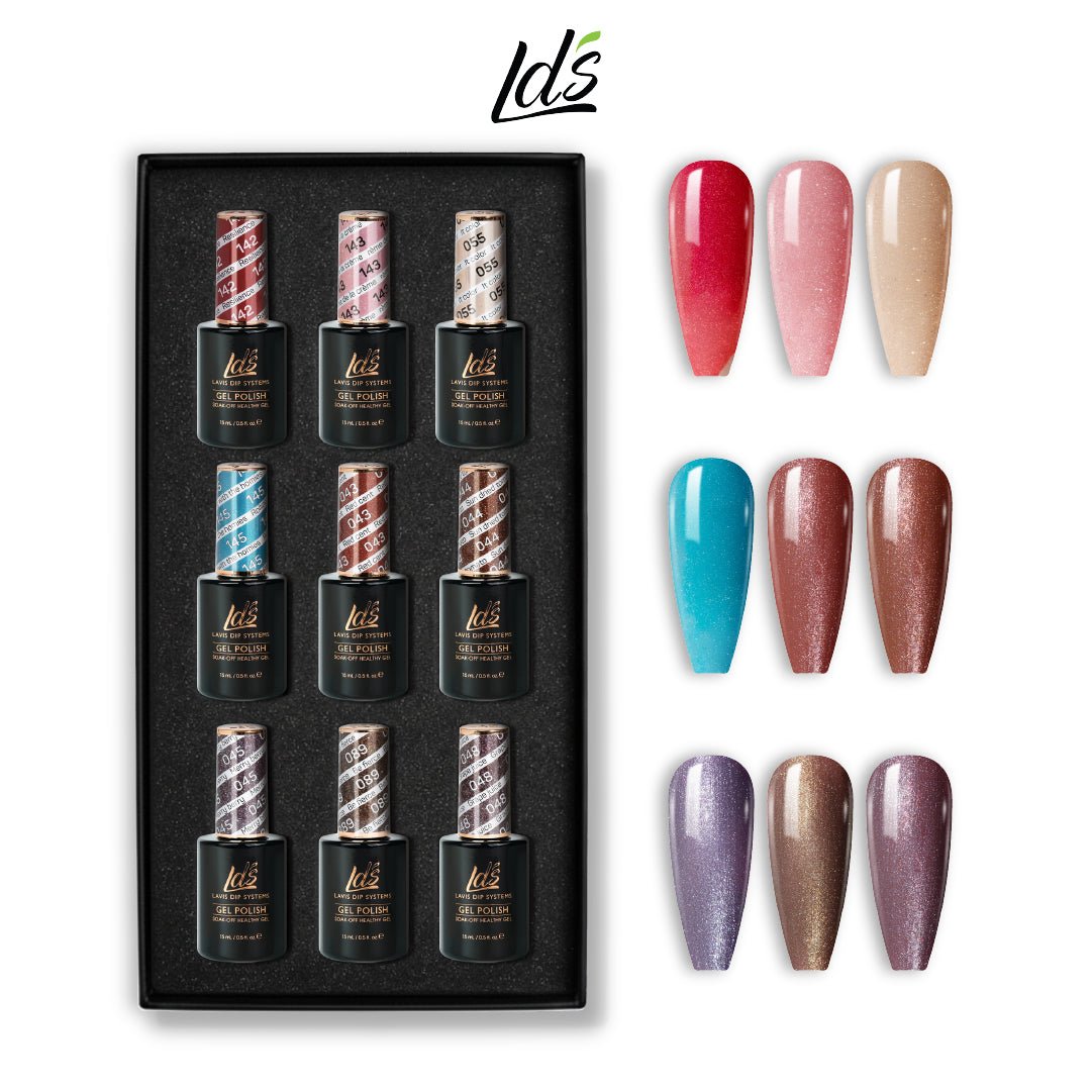 LDS Gel Color Set 4 (9 Colors) | Professional Gel Polish Collection - DTK Nail Supply