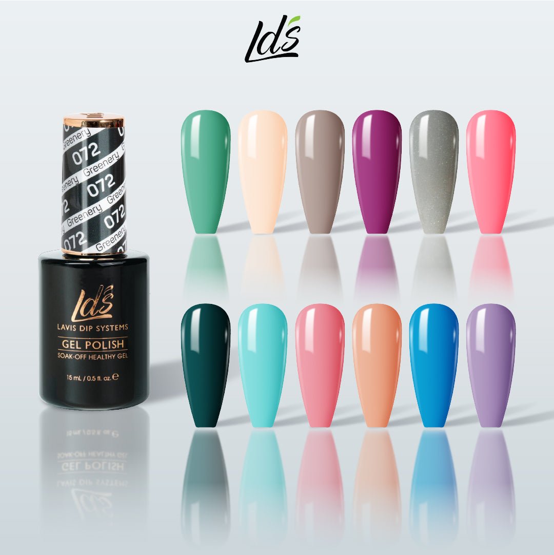 LDS Gel Color Set 6 (12 Colors) | Clean Nude & Natural Balance Gel Polish Collection - DTK Nail Supply