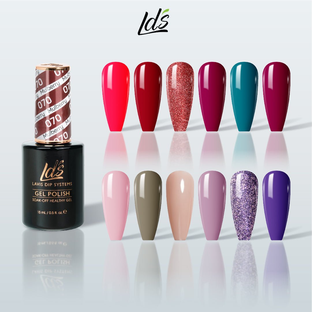 LDS Gel Color Set 7 (12 Colors) | Trend - Forward Neutrals & Accent Gel Collection - DTK Nail Supply
