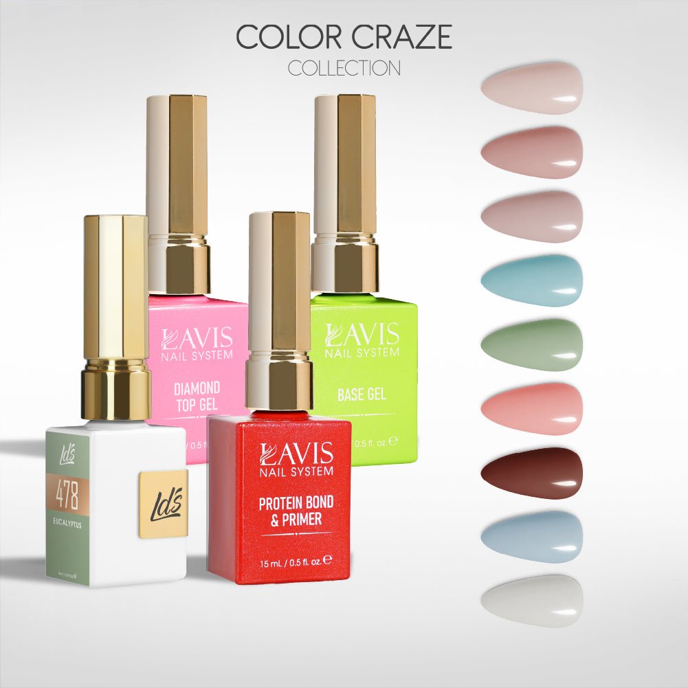 LDS Gel Kit 9 - 4 - Cozy Winter Mix Collection + Base & Top - DTK Nail Supply